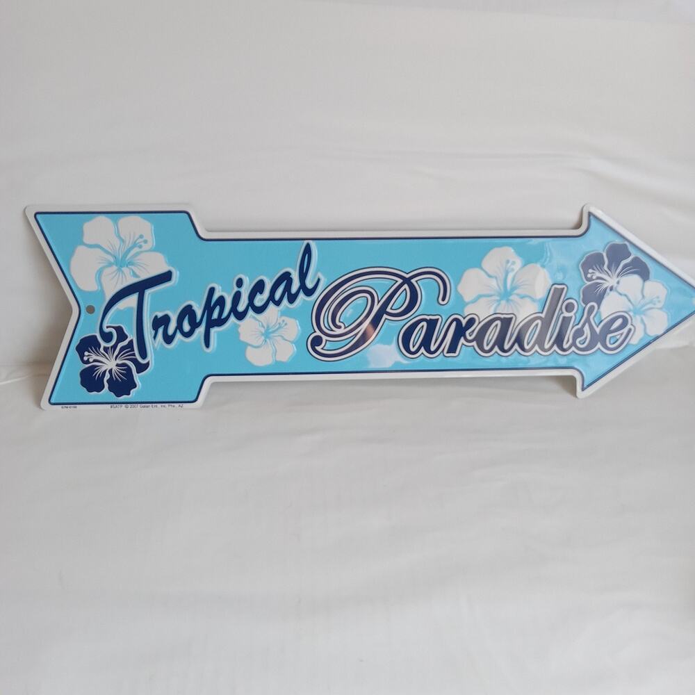 Metal Wall Decor Arrow Paradise Hawaiian Palms
